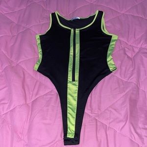 Black & Green BodySuit